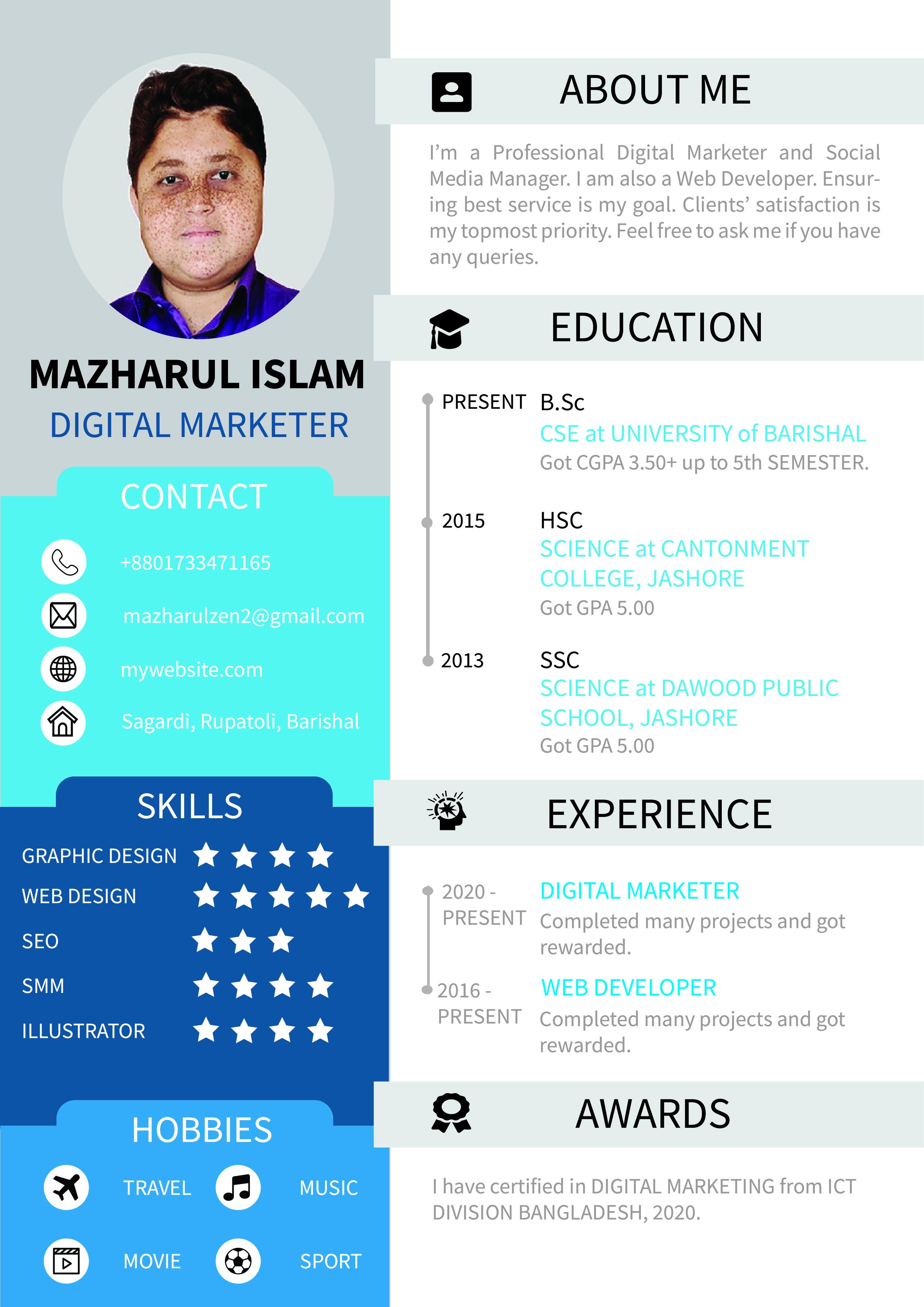 I will design Eye-Catchy and Professional Resume