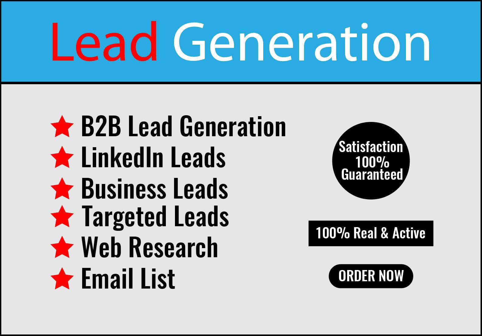 I will do b2b targeted linkedin lead generation