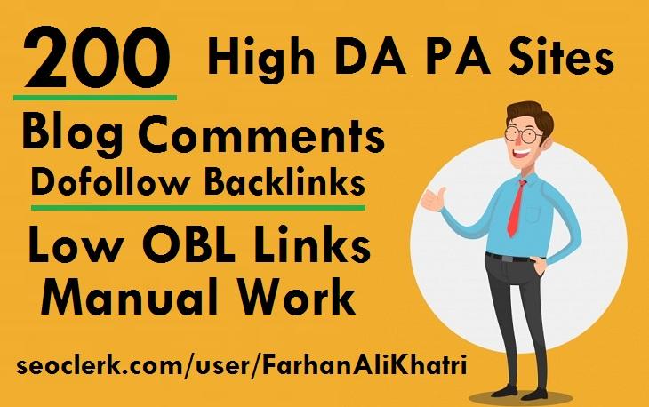 I Will SEO Service Do 200 Blog Comments Dofollow Backlinks