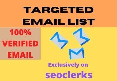 I will provide you 1 k Verified email list