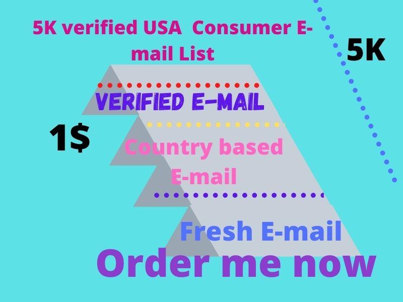 5K verified USA consumer Email list 