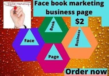 I will create face book business page for your business promotion 
