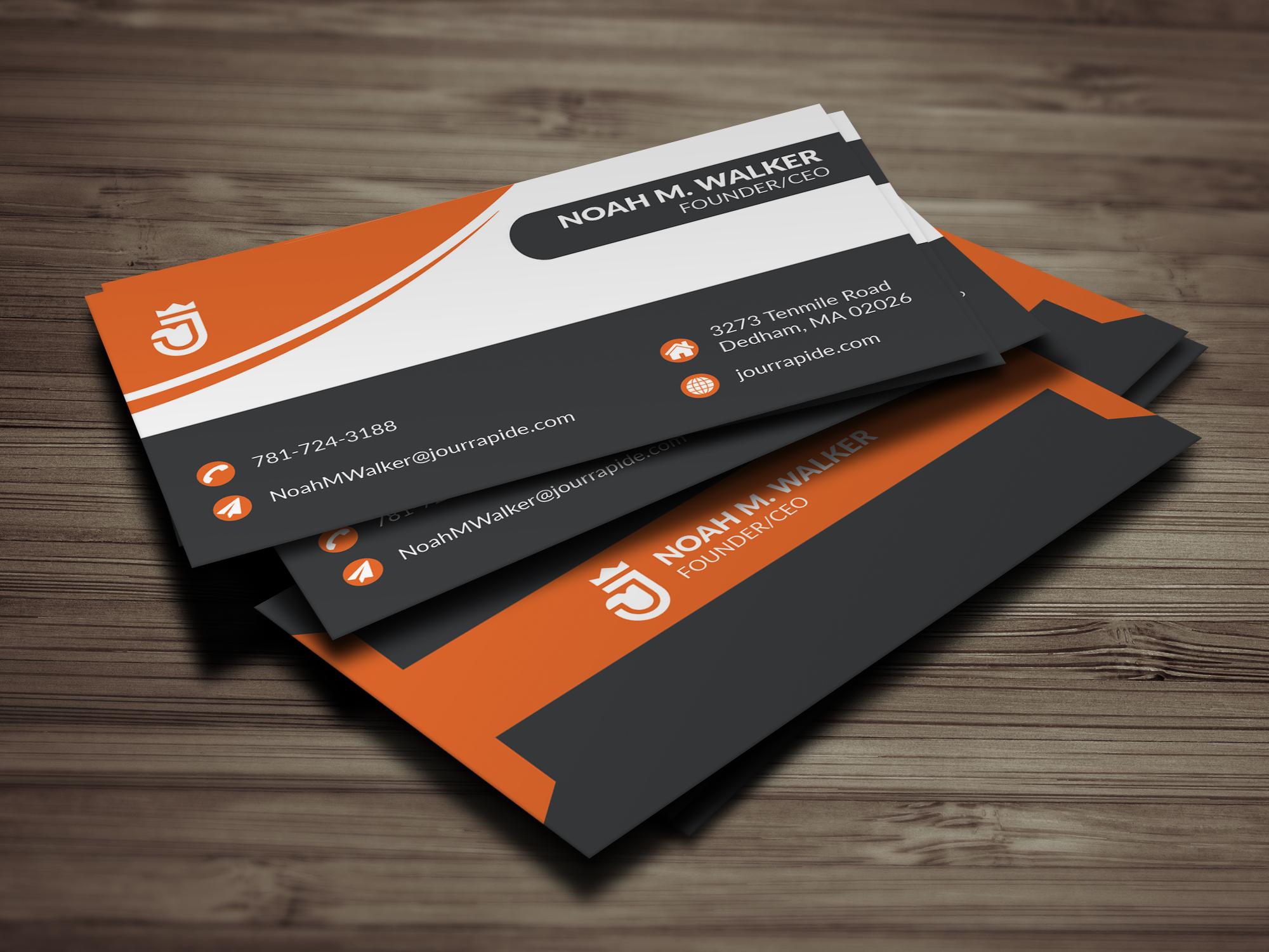 I will design minimalist business card