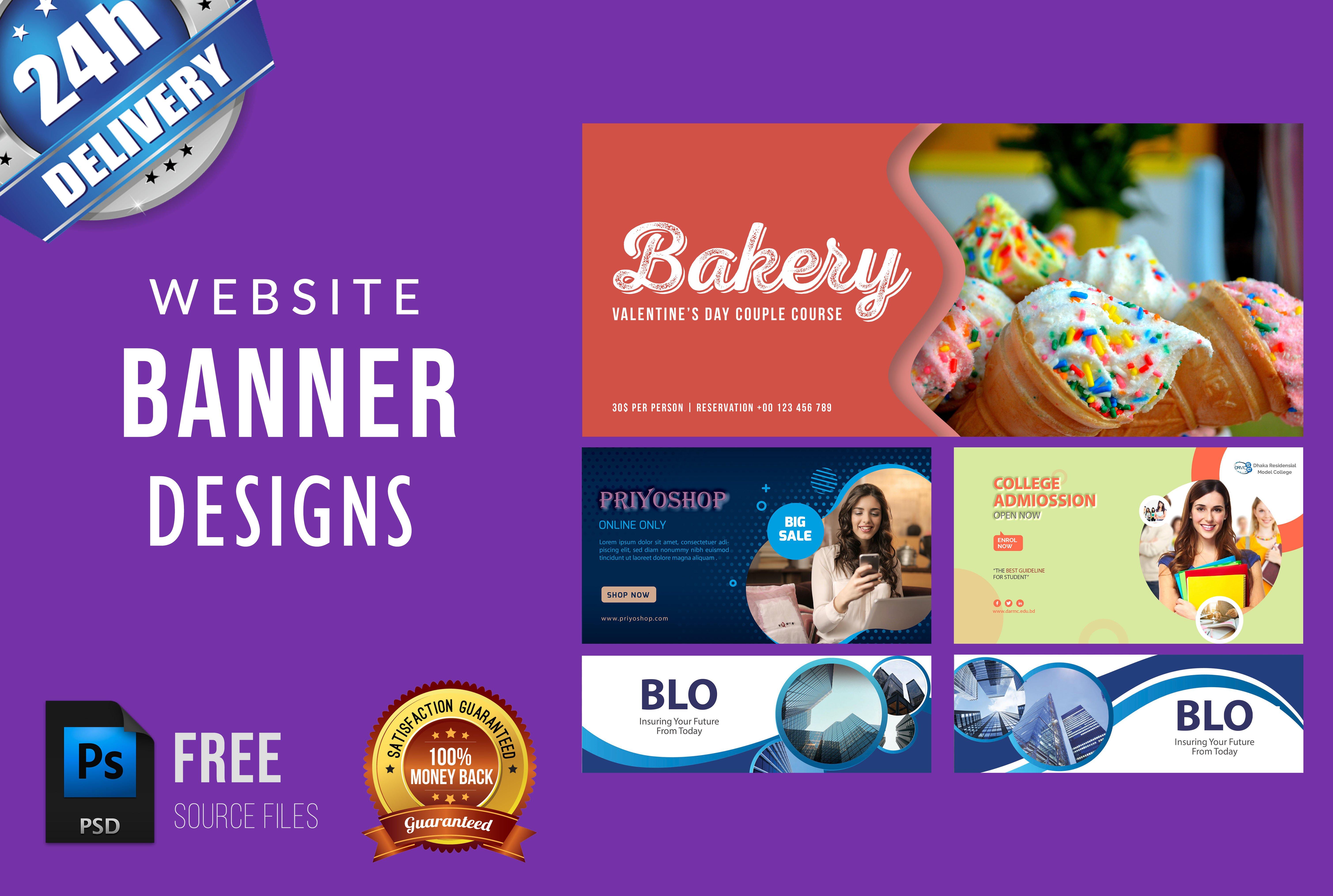 I will design website banner ads, banner design,product ad,slider