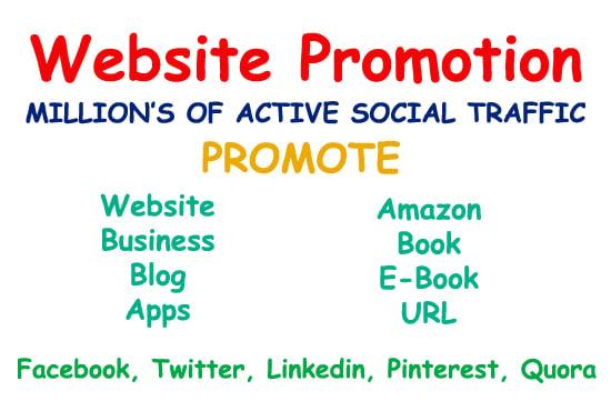 I do website promotion or any link on social media platform's 