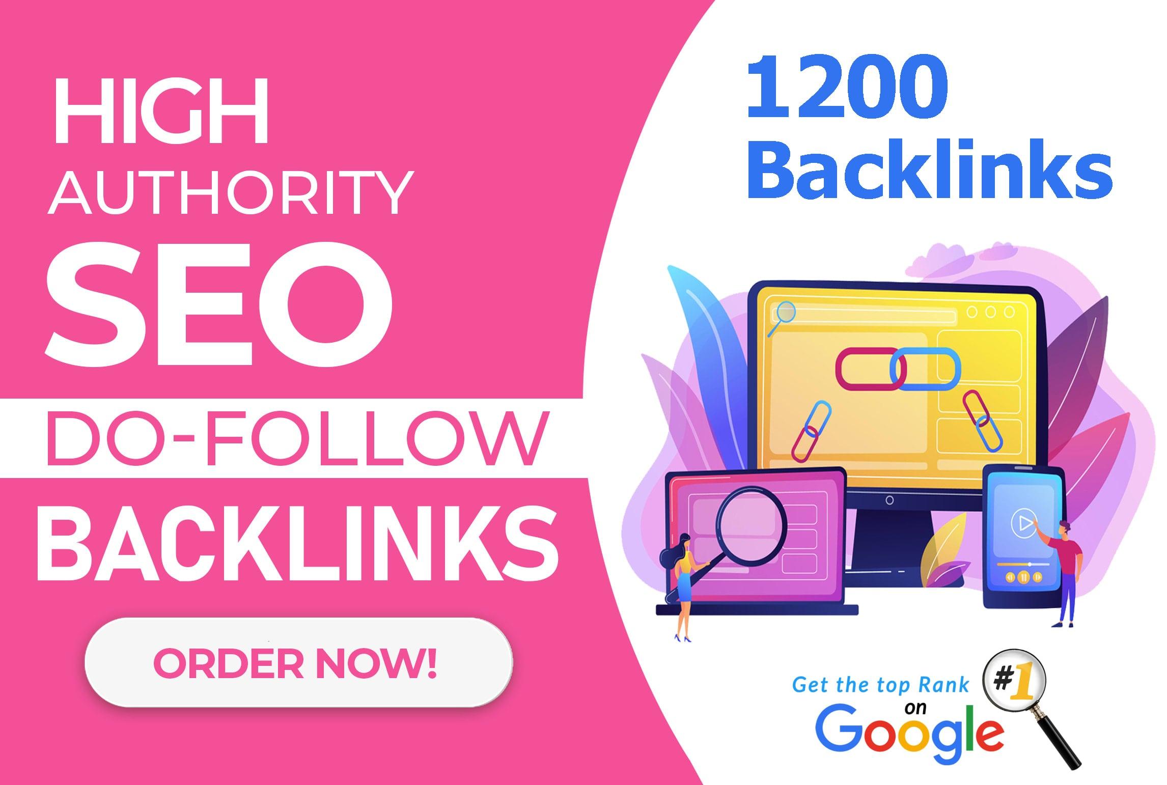 provide 1200 High DA PA high quality dofollow backlinks for seo