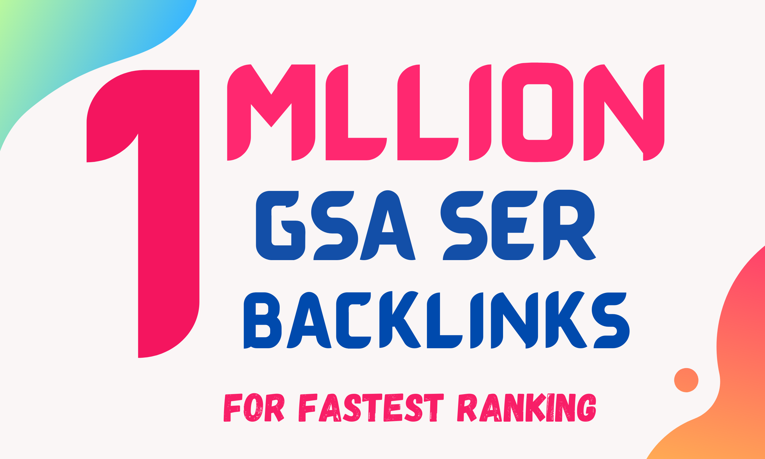 I will create 1Million GSA Ser Verified SEO backlinks for you website rank on google