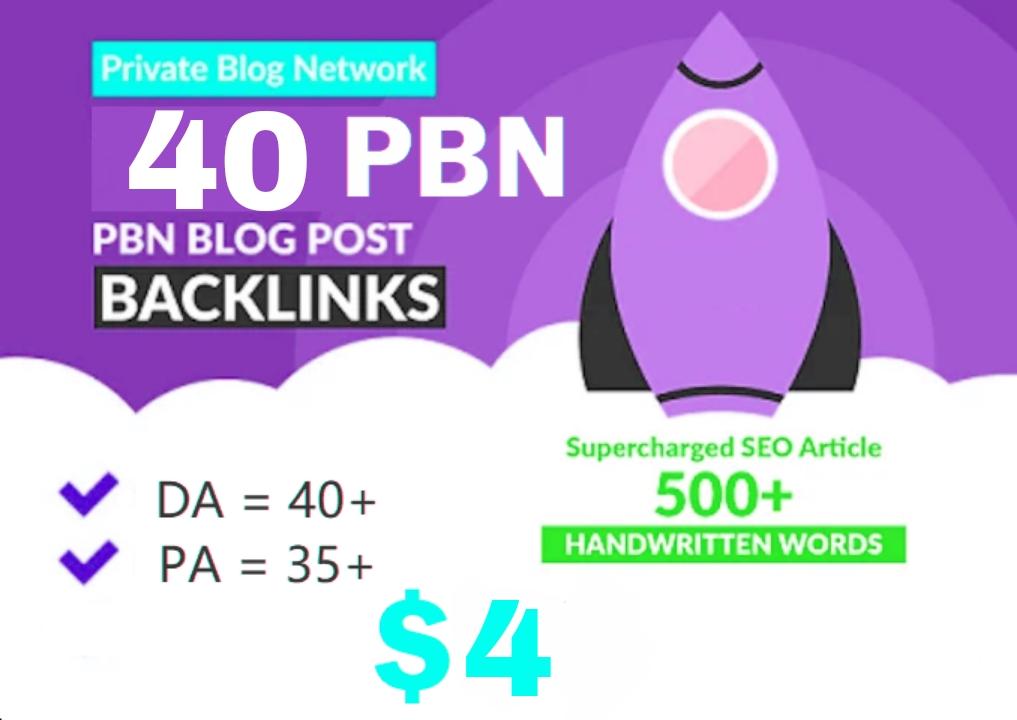 Production 40+ Backlink with 30+ Da 35+ PA DOFOLLOW and Homepage pbn with 40+ extraordinary websile 