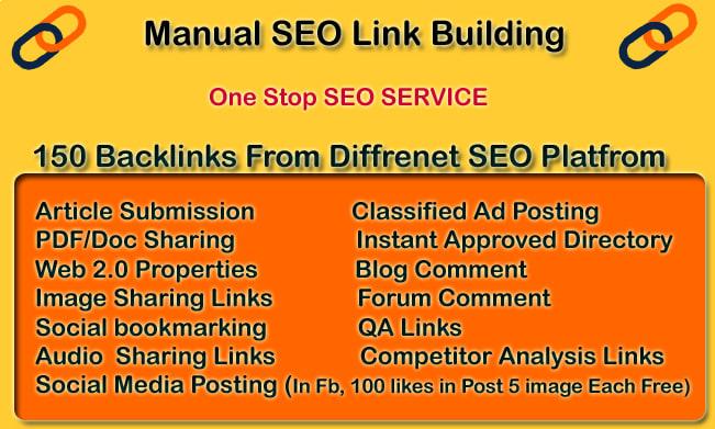 I will seo backlinks white hat manual link building service for google page 1 ranking
