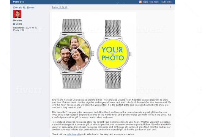 I will do high da 50 plus forum posting backlinks