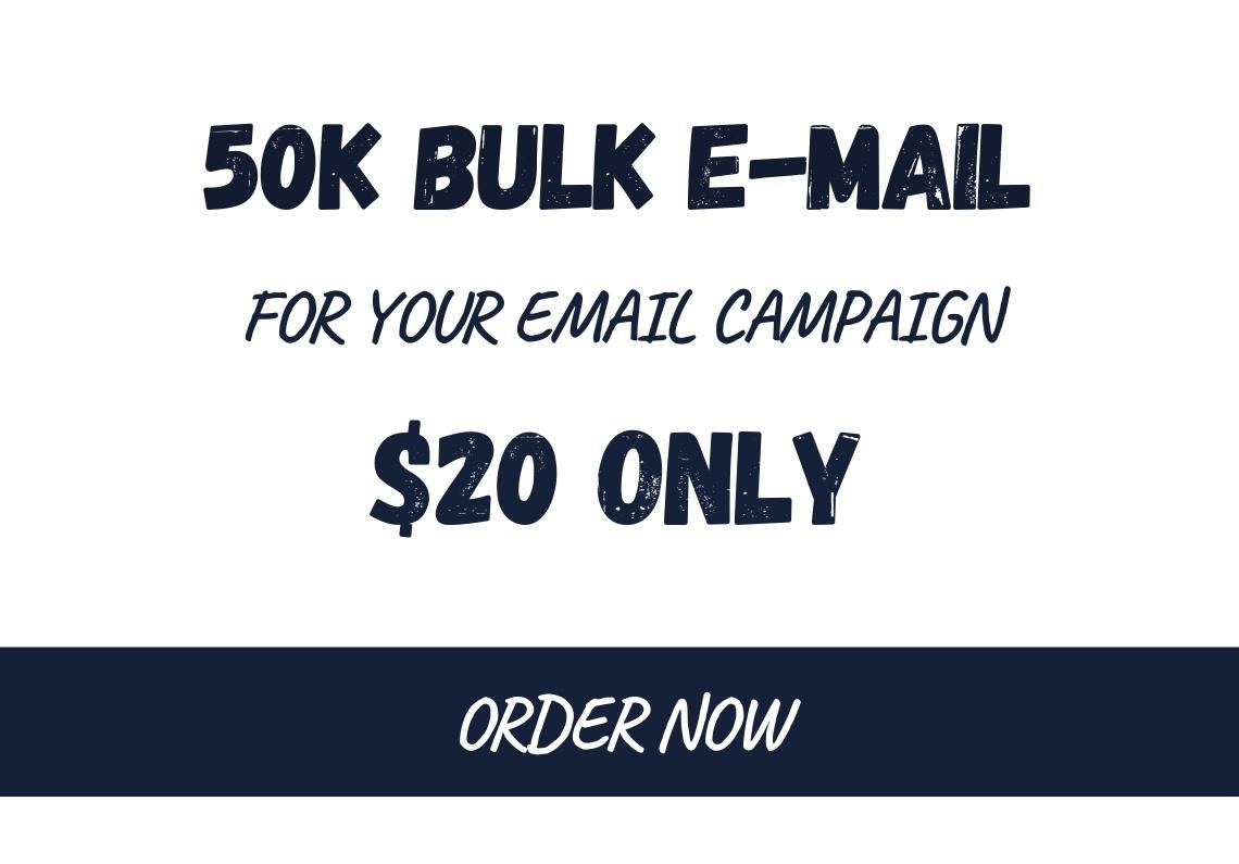 I Will Collect 50K Valid Bulk Email List For Any Niche
