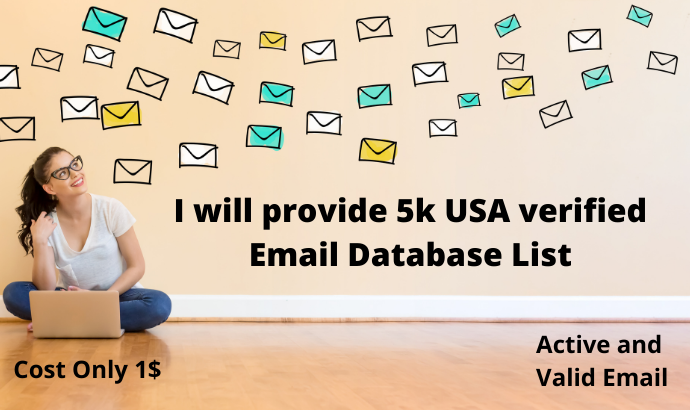 I will provide 5k USA verified Email Database List
