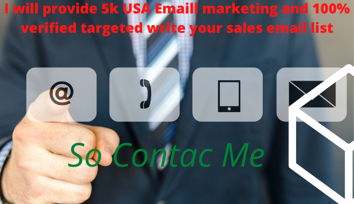 I will provide 5k USA Emaill marketing and 100% verified targeted write your sales email list