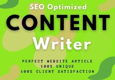 I will write 1000 words a content for your website and blogs 