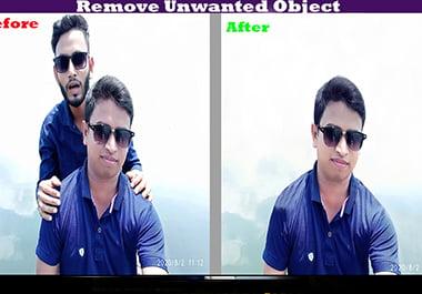 I will remove unwanted object, person, text from a photos
