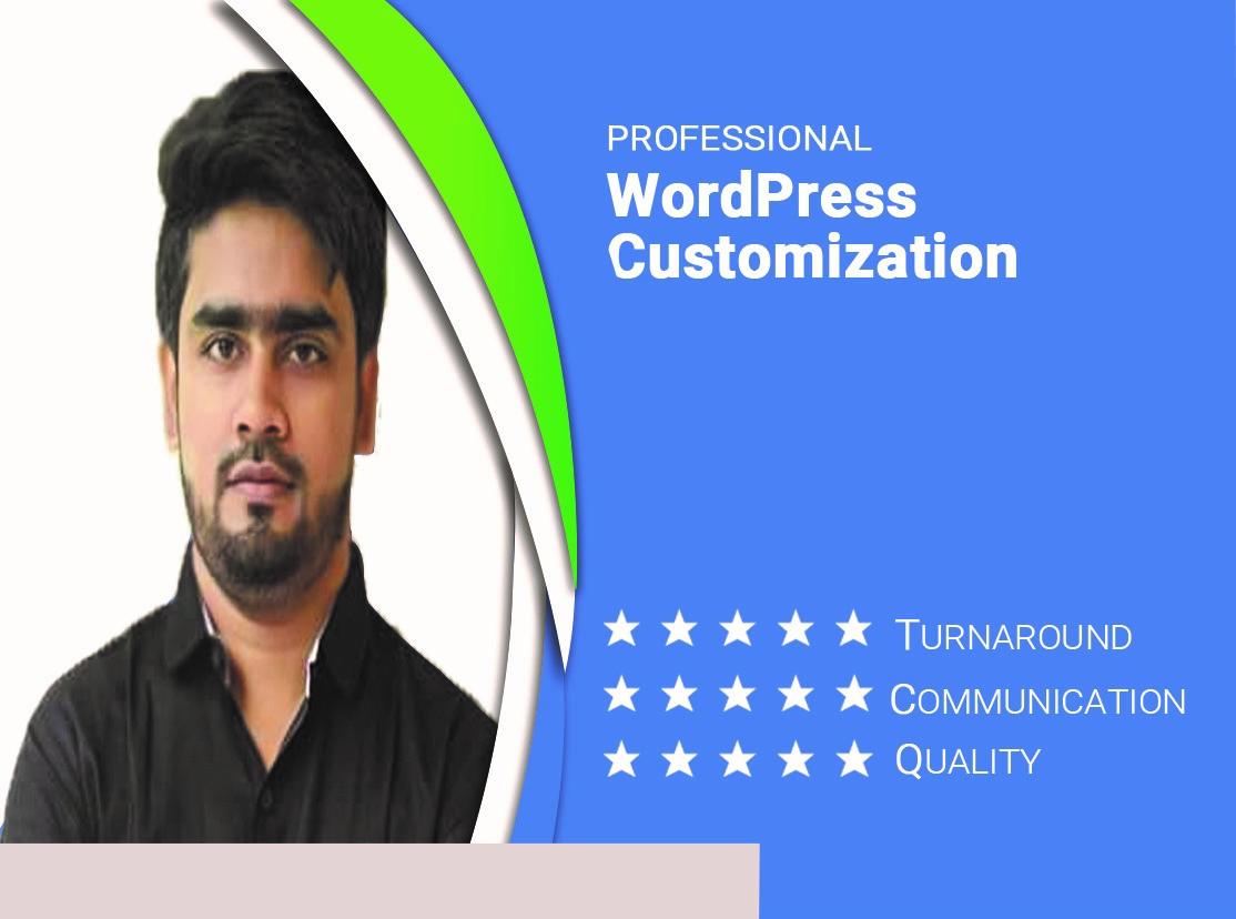 i will customize or redesign your wordpress website