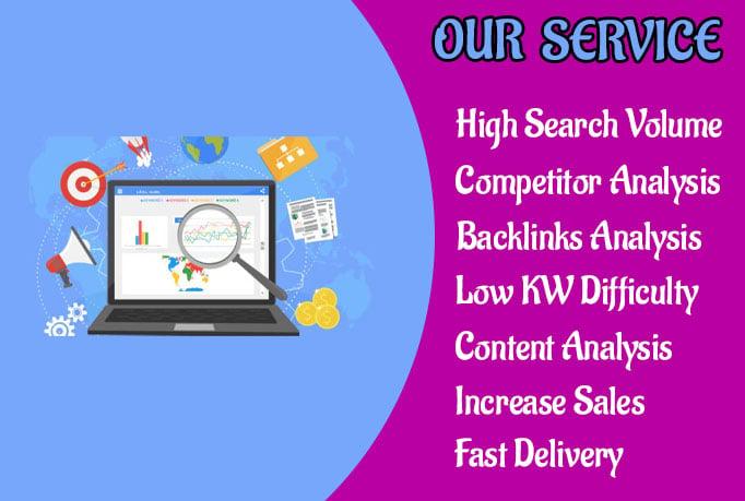 keyword research and competitor analysis for your website