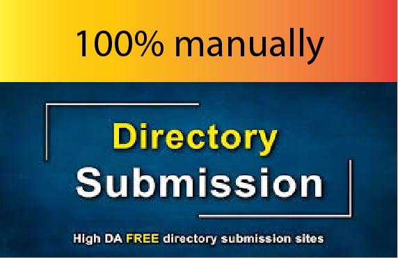 I will manually add your website details in 50 directory bucklinks