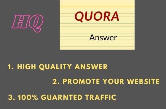 I Wil Do Promote Your Website 10 High Quality Quora Answer With Targeted Traffic