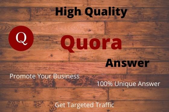 I Wil Do Promote Your Website 10 High Quality Quora Answer With Targeted Traffic
