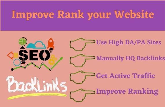 Manually 200 Backlinks for Improved your site Rank