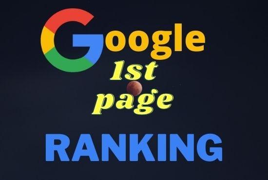 I will offer guaranteed rank your website on google 1st page ranking