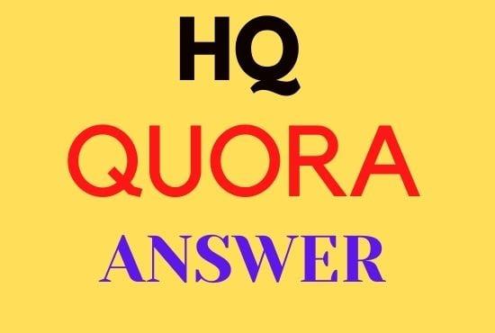 Promote your website 5 High quality Quora Answer with your targeted traffic