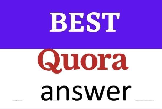 Promote your website 3 High quality Quora Answer with your targeted traffic