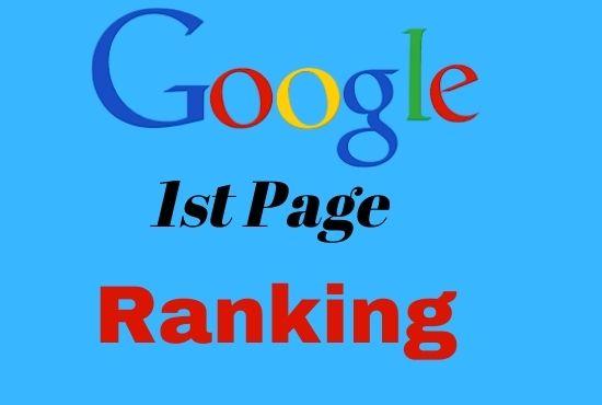 I will offer guaranteed rank your website on google 1st page ranking