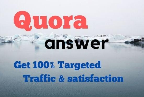 Offer High quality traffic with 15 quora answers