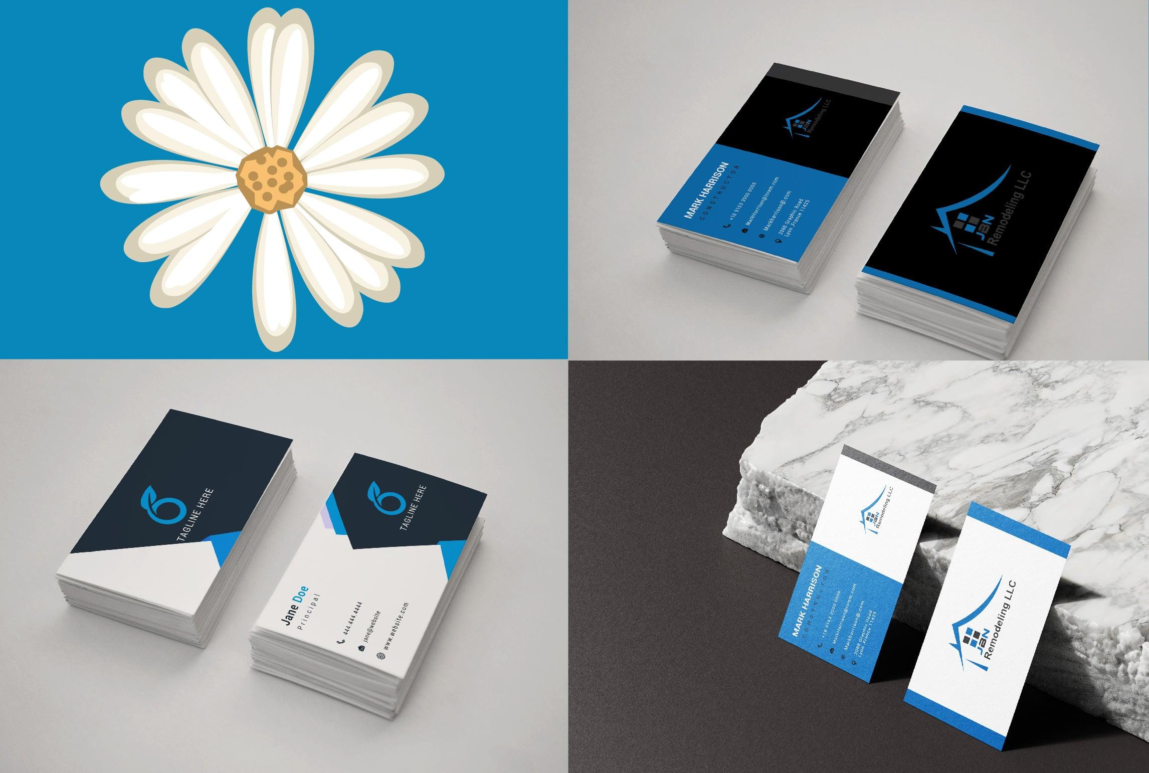 I will create unique professional two sided business card design