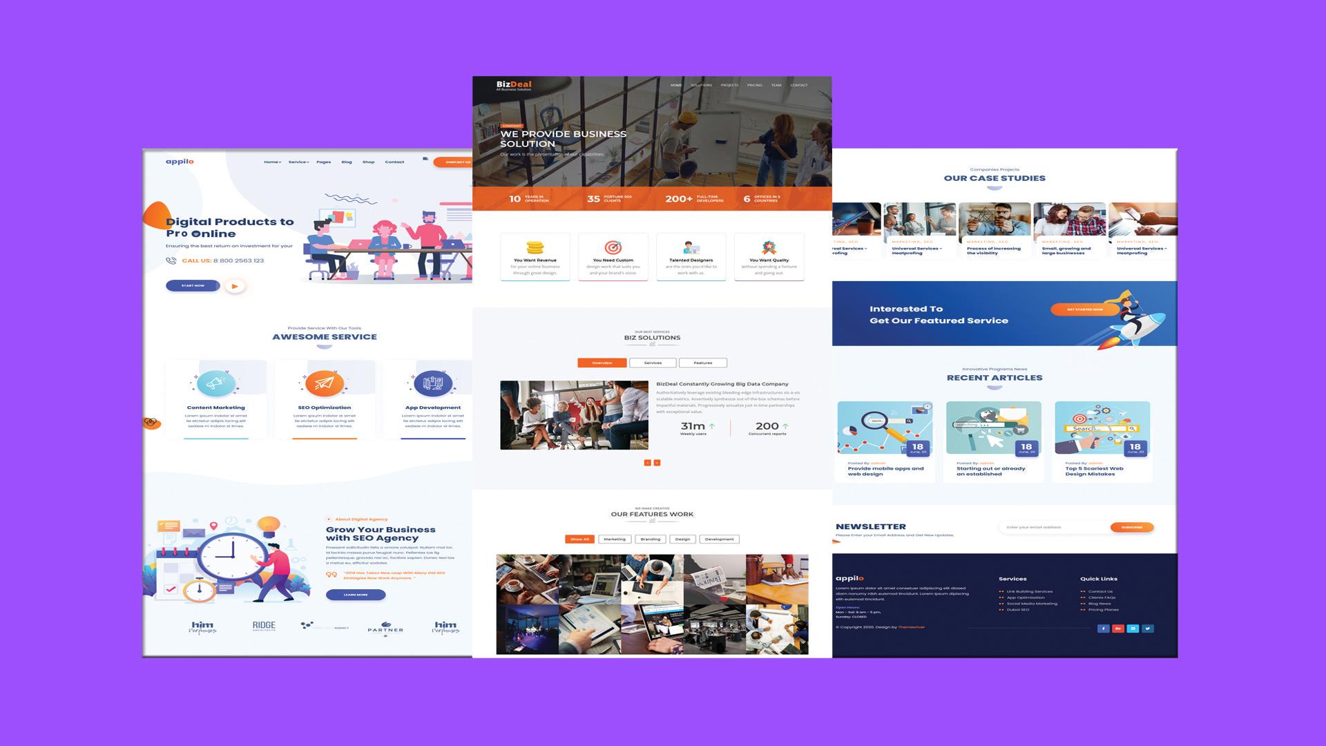 I will create a parallax scrolling landing page with one page website