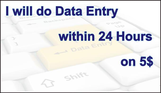 I will do provide your project data typing &data entry,copy paste for 1 day