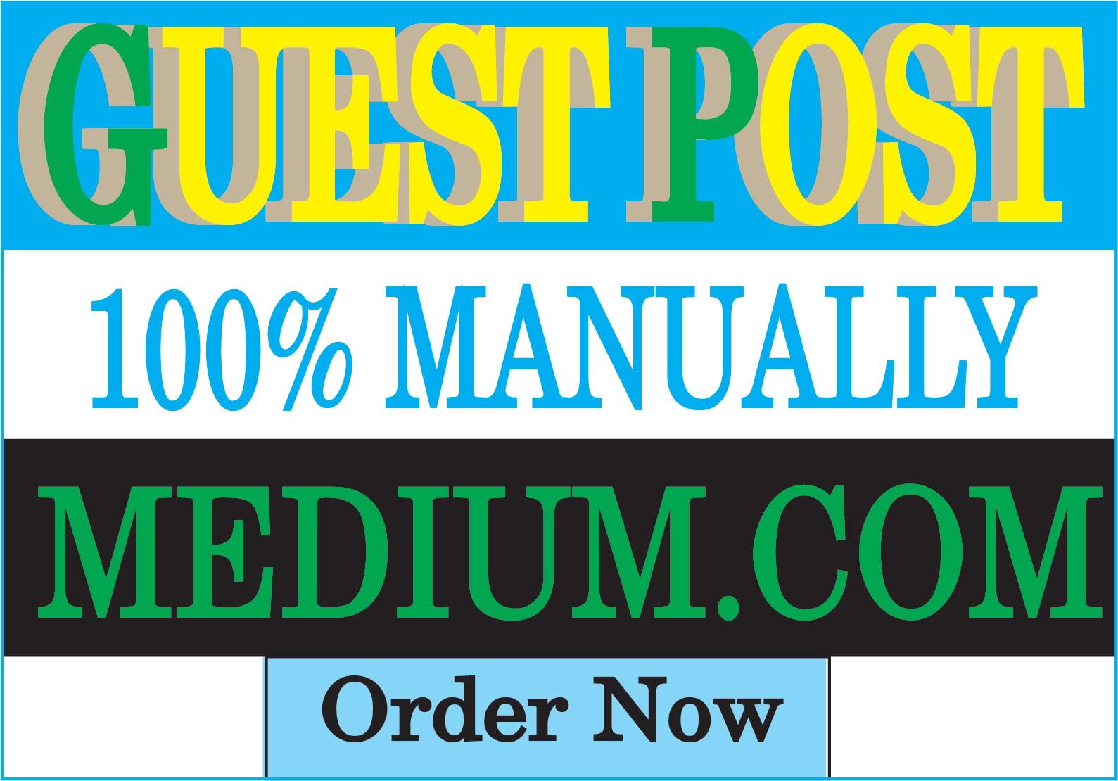 I will publish guest post backlinks on Medium post