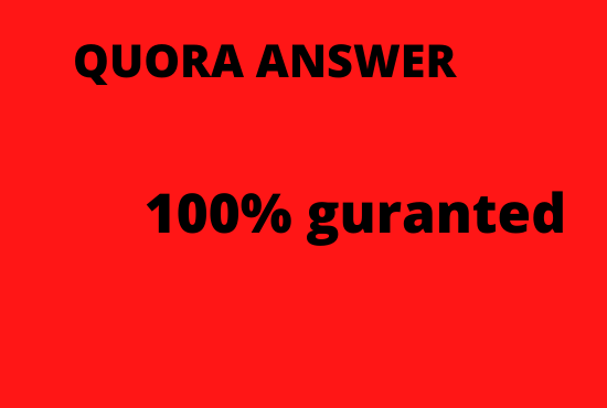 Promote your Website by 6 Quora Answer with Unique Article.take free 1 