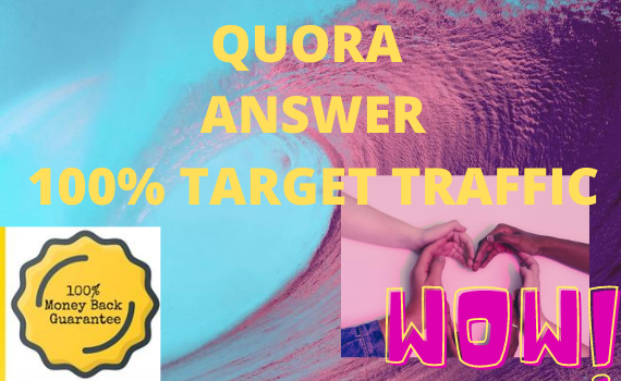 Promote your Website by 6 Quora Answer with Unique Article.take free 1 