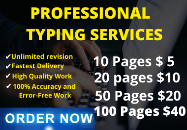  Professional super fast typing job, data entry work, PDF to word
