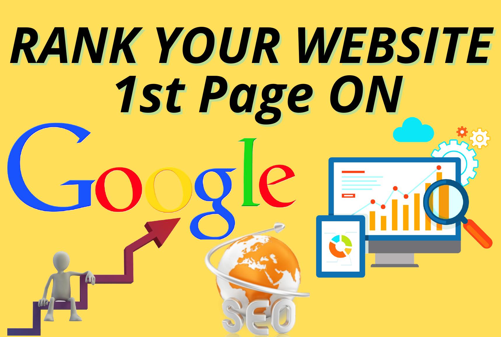 I Will Offer Your Website Guaranteed 1st Page Rank on Google by Exclusive Backlinks