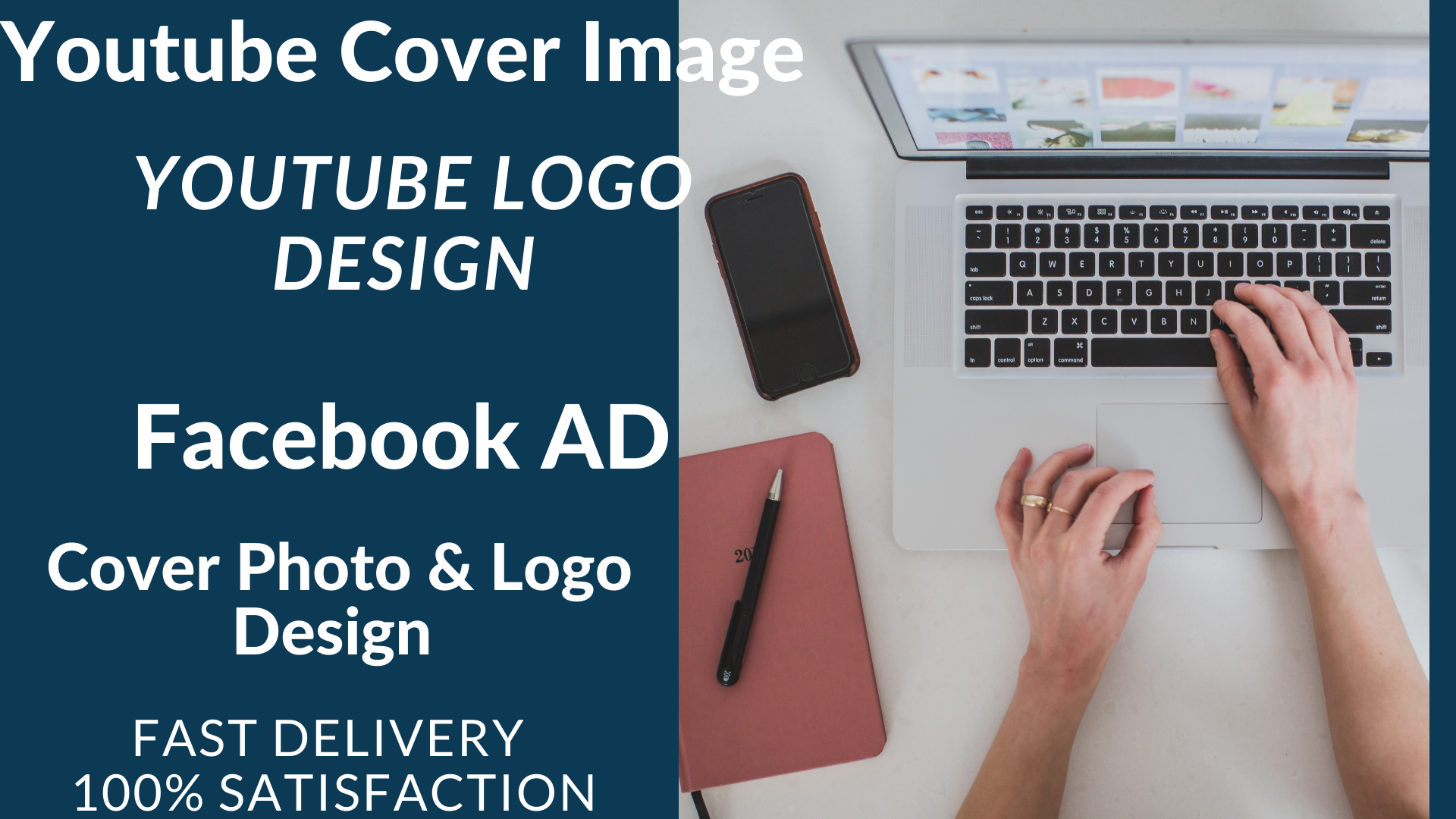 I will Create Professional Logo, Cover photo, YouTube, Social media post and ads