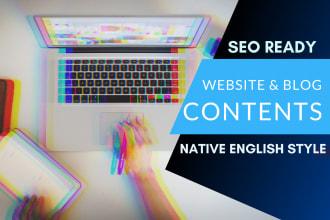 I will write 1000 words of Unique and SEO friendly content or articles for any niche website 