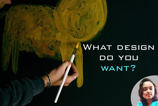 I will be your personal and professional creative graphic design artist