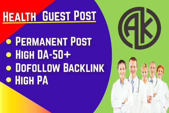 I will do natural and pure Health Guest Post for your site