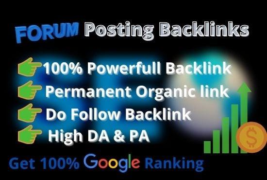 I will provide high quality forum posting backlink