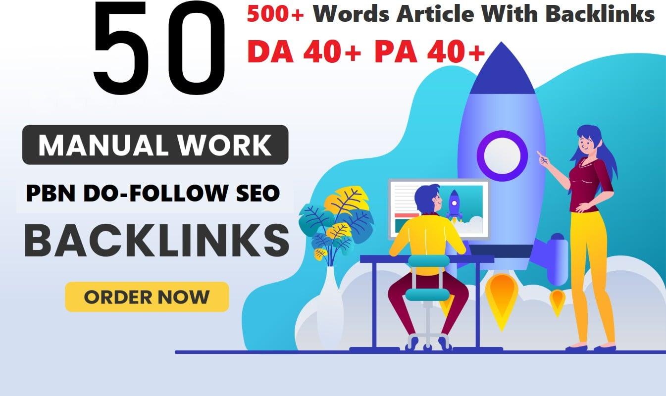 Construct 50+ Baclink, web 2.0 and Dofollow with high DA/PA in your page with remarkable site 
