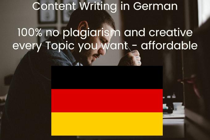 Write 500 words German articles for web20 and blogs