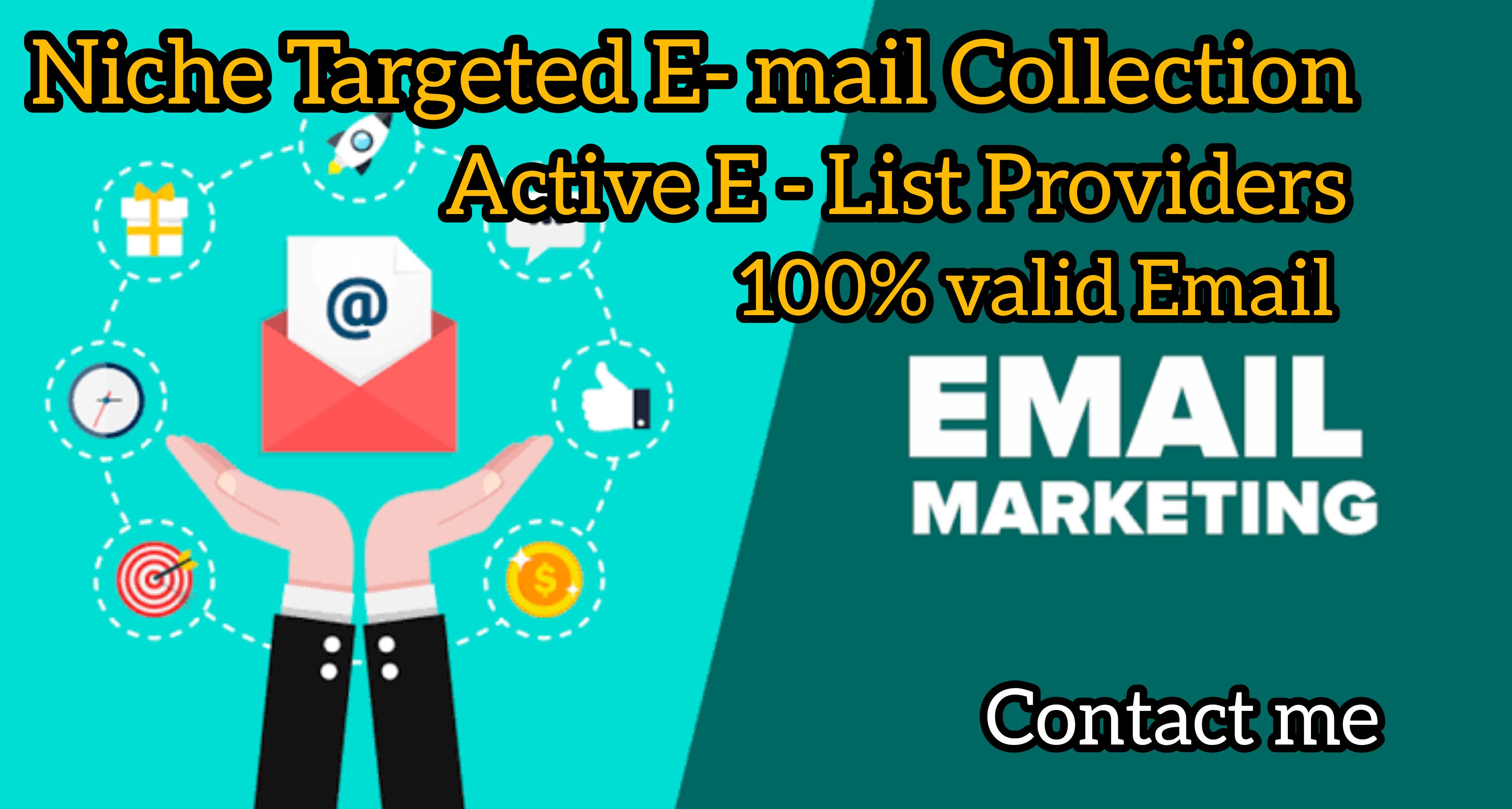 I will collect niche targeted bulk email list for email marketing