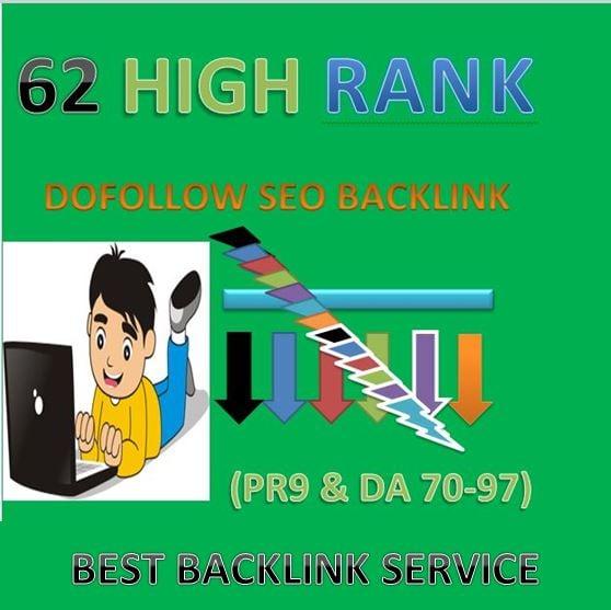 I will build high authority da 70 to 97 seo dofollow backlink and link building...