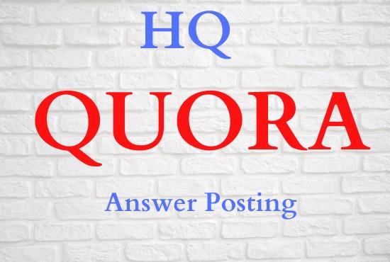 I will Promote 3 High Quality Quora answer with your keyword & URL