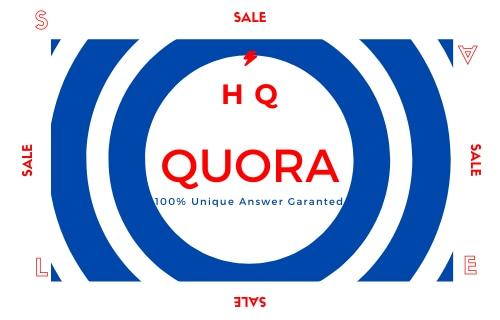 Get 5 high quality Unique Quora answers for promoting your website. 