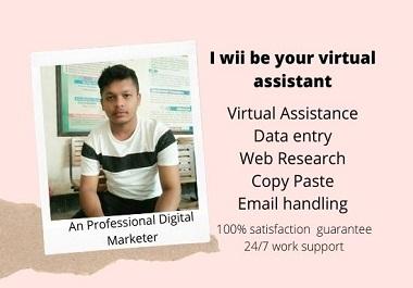 I wii be your best virtual assistant for any work